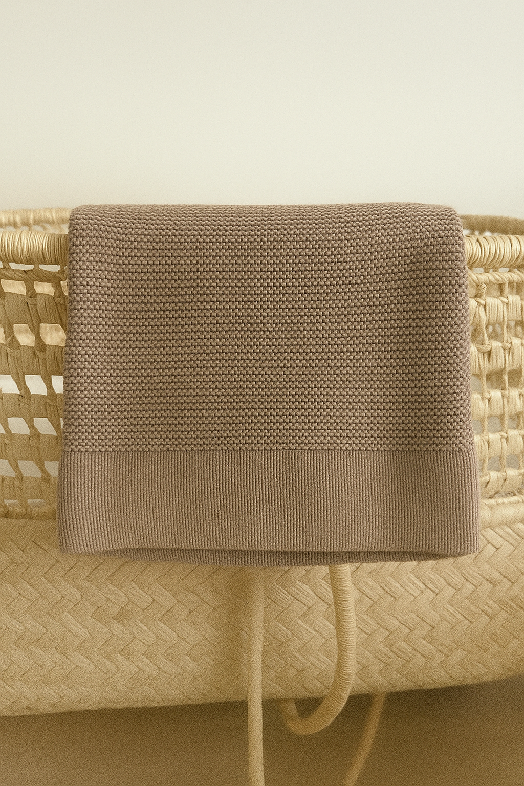 Chocolate brown personalised baby blanket